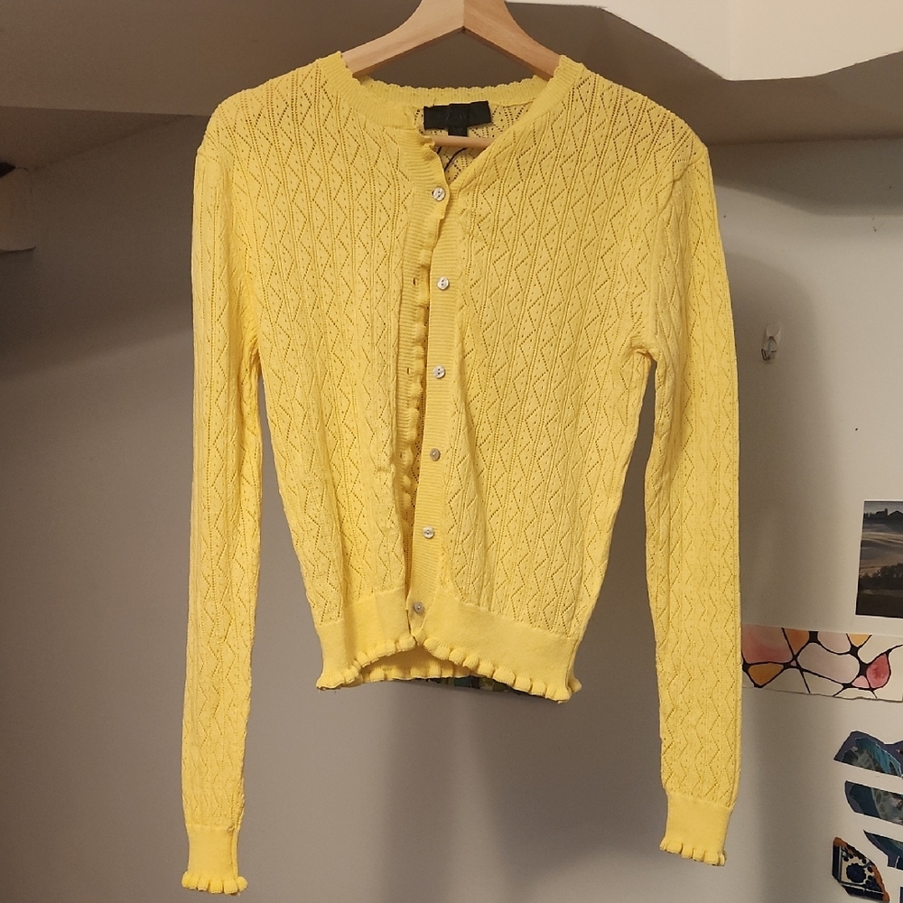 Zara Yellow Women's Cardigan